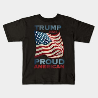 Trump 2024 Proud American Kids T-Shirt